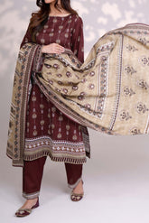 RAISIN - Printed Unstitched Khaddar Suit (3 Piece) 3132